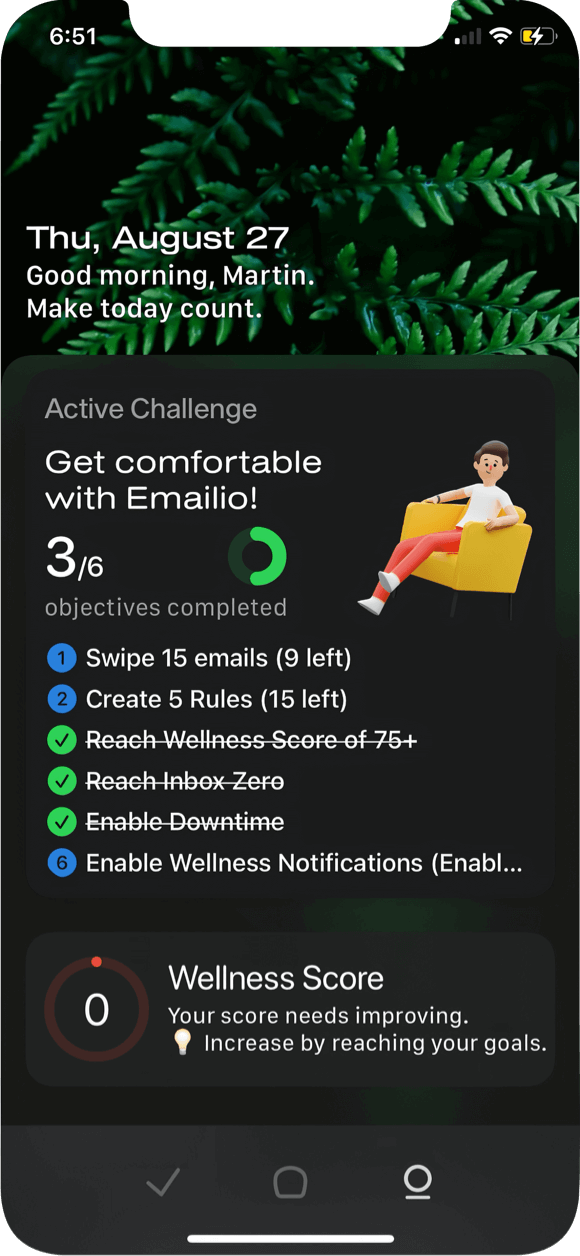 Image of Emailio application